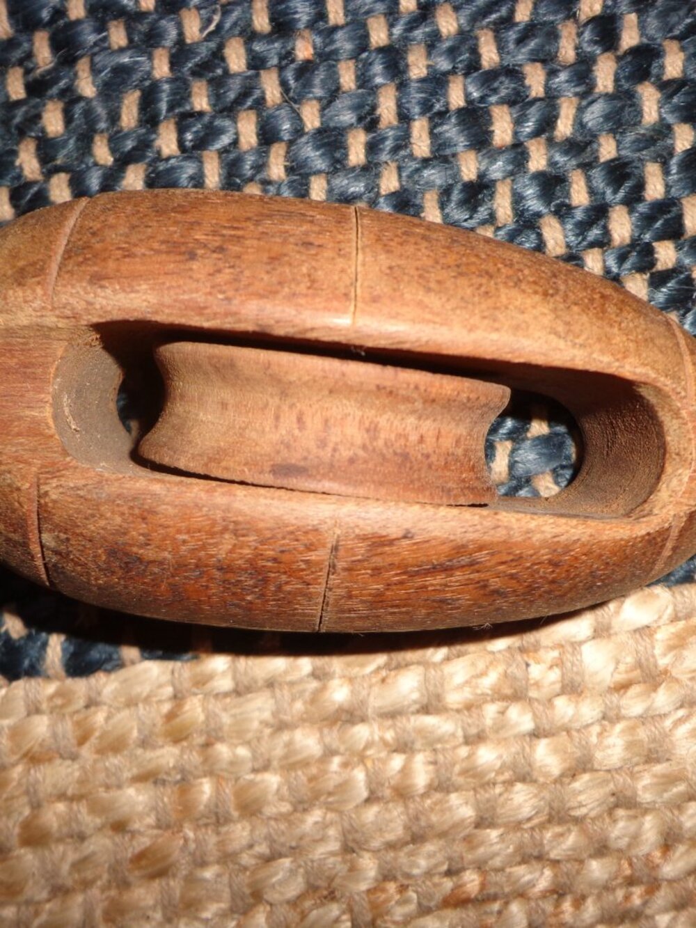 Vintage Nautical Wood Pulley 4.5" Solid